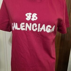 Balenciaga Red Graphic T-Shirt